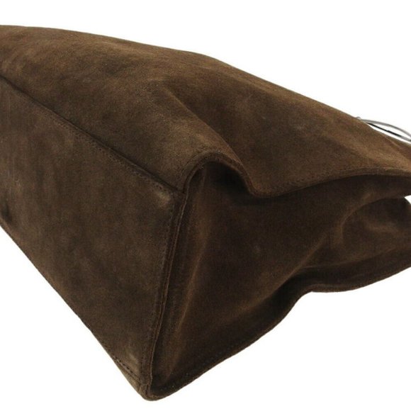 GUCCI Tote Bag Bit Motif Handle Suede Auth Used T19005 - Picture 7 of 8